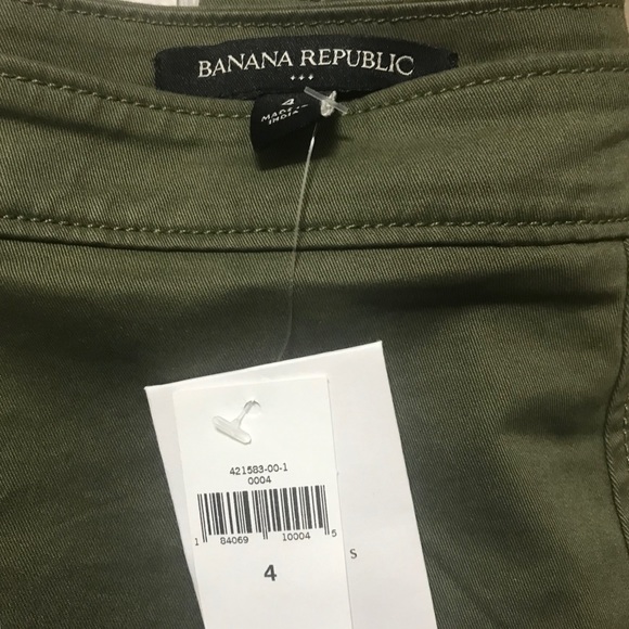 Button Pocket Chino A-Line Skirt - Picture 3 of 3